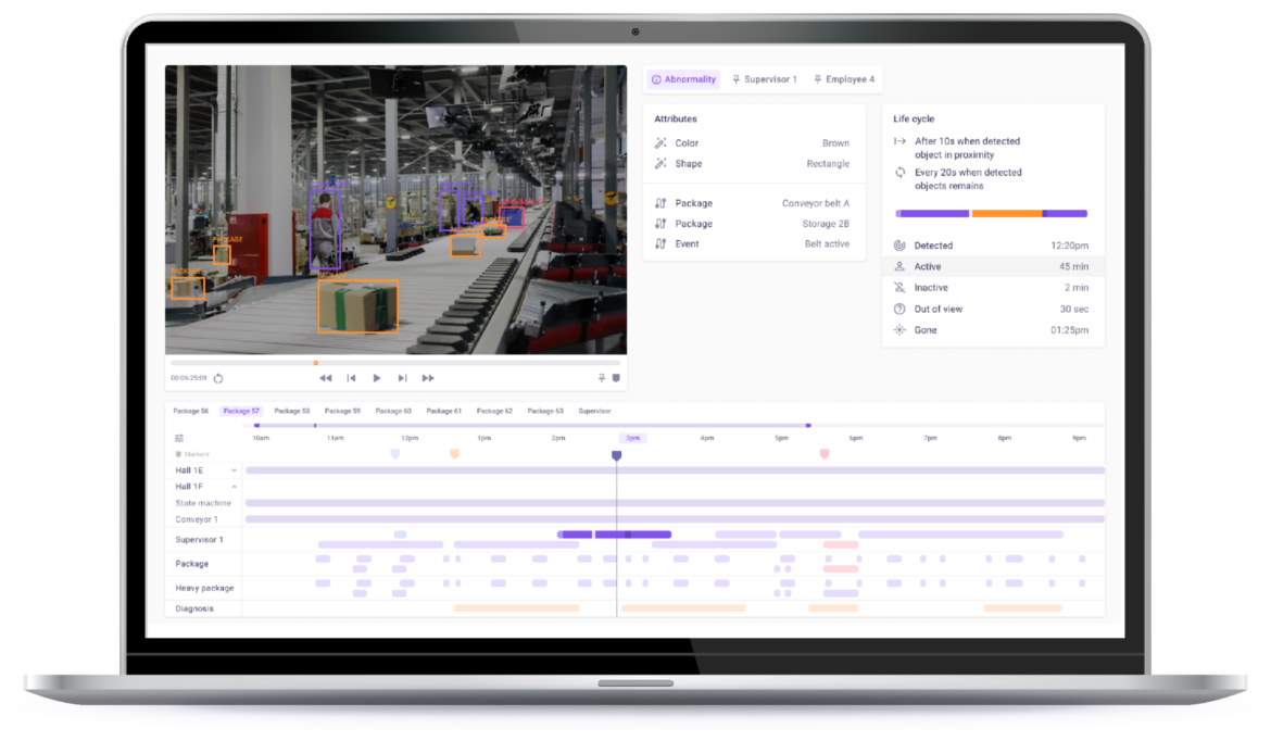 Software being used and monitor with computer vision for embedded products